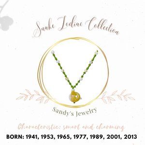 Snake Chinese Zodiac Handmade Jade Necklace Pendant